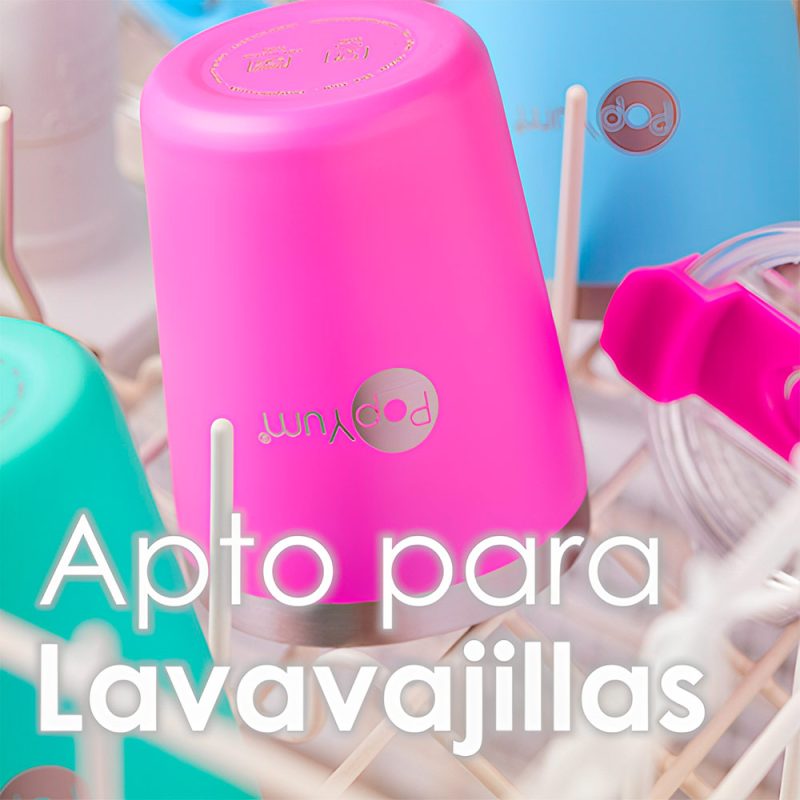 Set de 2 Vasos Térmicos Infantiles de Acero Inoxidable con Tapa y Popote, Rosa-Azul (9oz / 260ml)