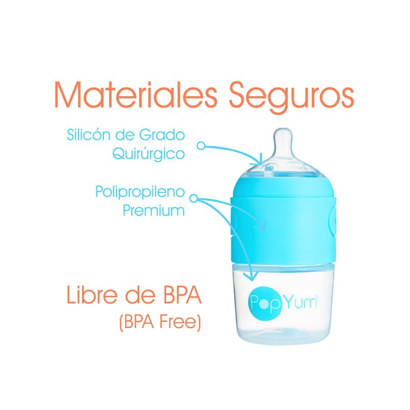 Biberón Anticólico para Bebé para Mezclar Fórmula 3 pzas Color Azul (9oz / 260ml)