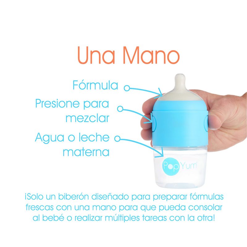 Biberón Anticólico para Bebé para Mezclar Fórmula 3 pzas Color Azul (9oz / 260ml)