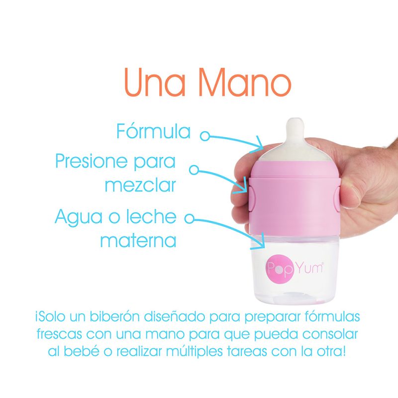 Biberón Anticólico para Bebé para Mezclar Fórmula 3 pzas Color Rosa (9oz / 260ml)